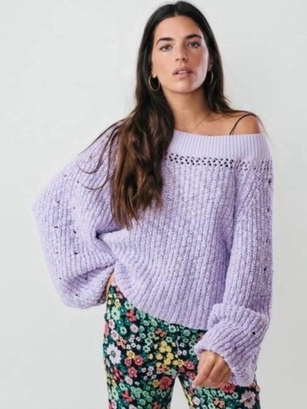 BRAND NEW! Free People Off-Shoulder Chunky Knit Sweater